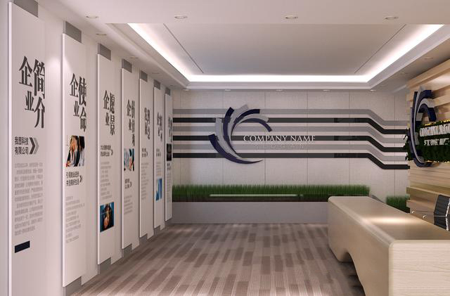 現(xiàn)代簡約大氣的企業(yè)文化墻，這樣的黑白灰設(shè)計(jì)